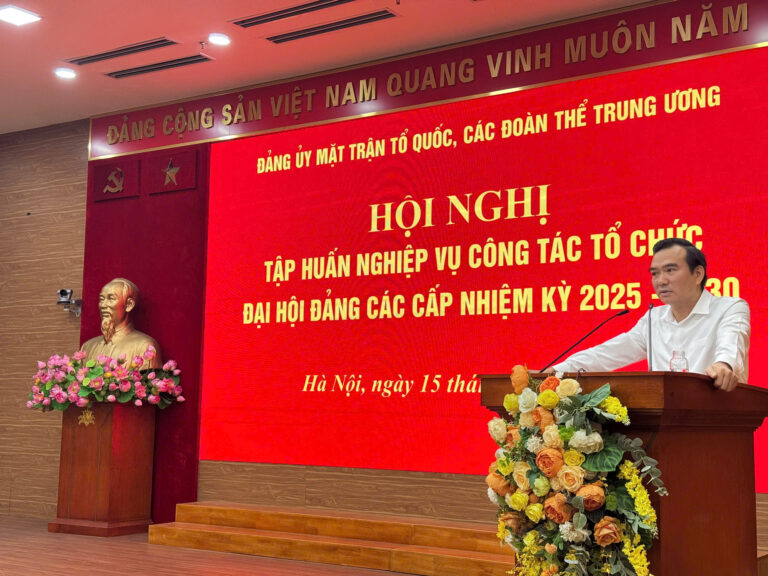 Tập huấn nghiệp vụ tổ chức Đại hội đảng các cấp trong Đảng bộ Mặt trận Tổ quốc, các đoàn thể Trung ương