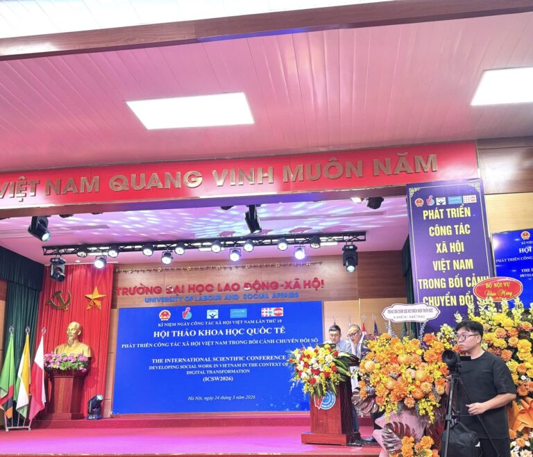 Hội thảo khoa học quốc tế với chủ đề “Phát triển công tác xã hội Việt Nam trong bối cảnh chuyển đổi số.”
