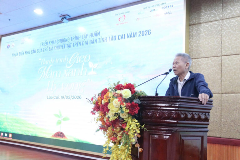 Tập huấn nhận diện nhu cầu của trẻ em khuyết tật trên địa bàn tỉnh Lào Cai